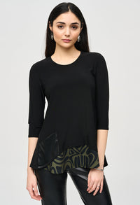 Casual Abstract Crew Neck Top