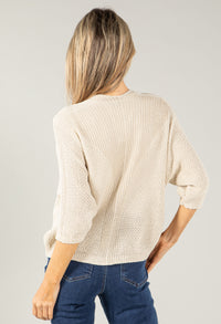 Short Open Knit Cardigan