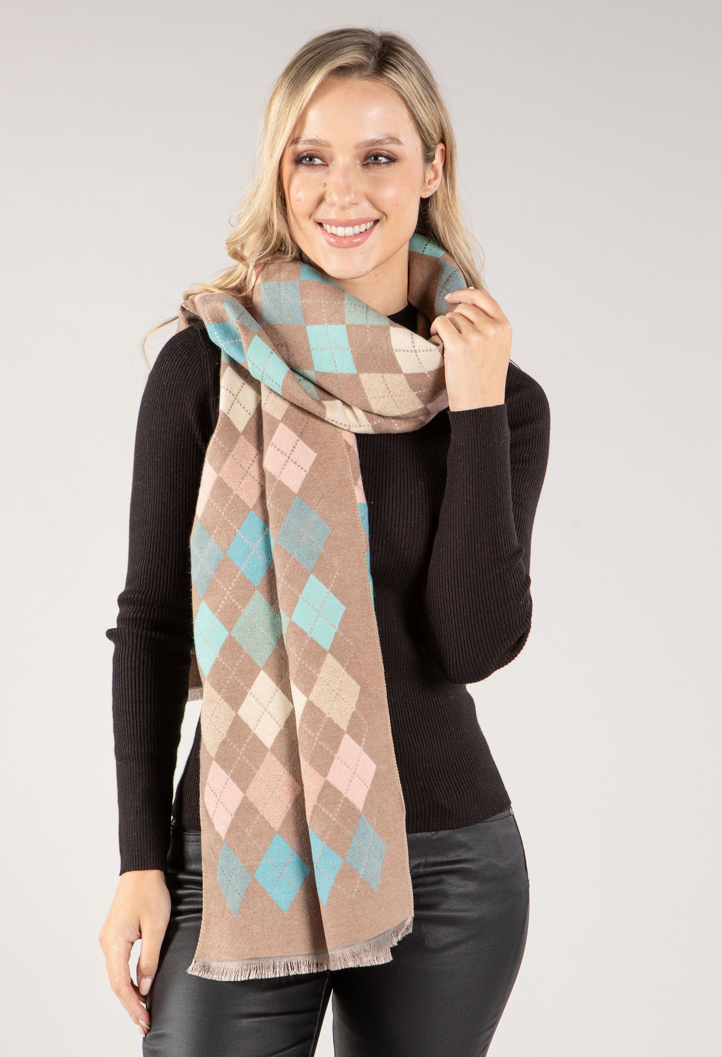 Diamond Check Scarf