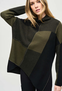 Colour-block Jacquard Knit Pullover