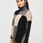 Colour-block Jacquard Knit Pullover