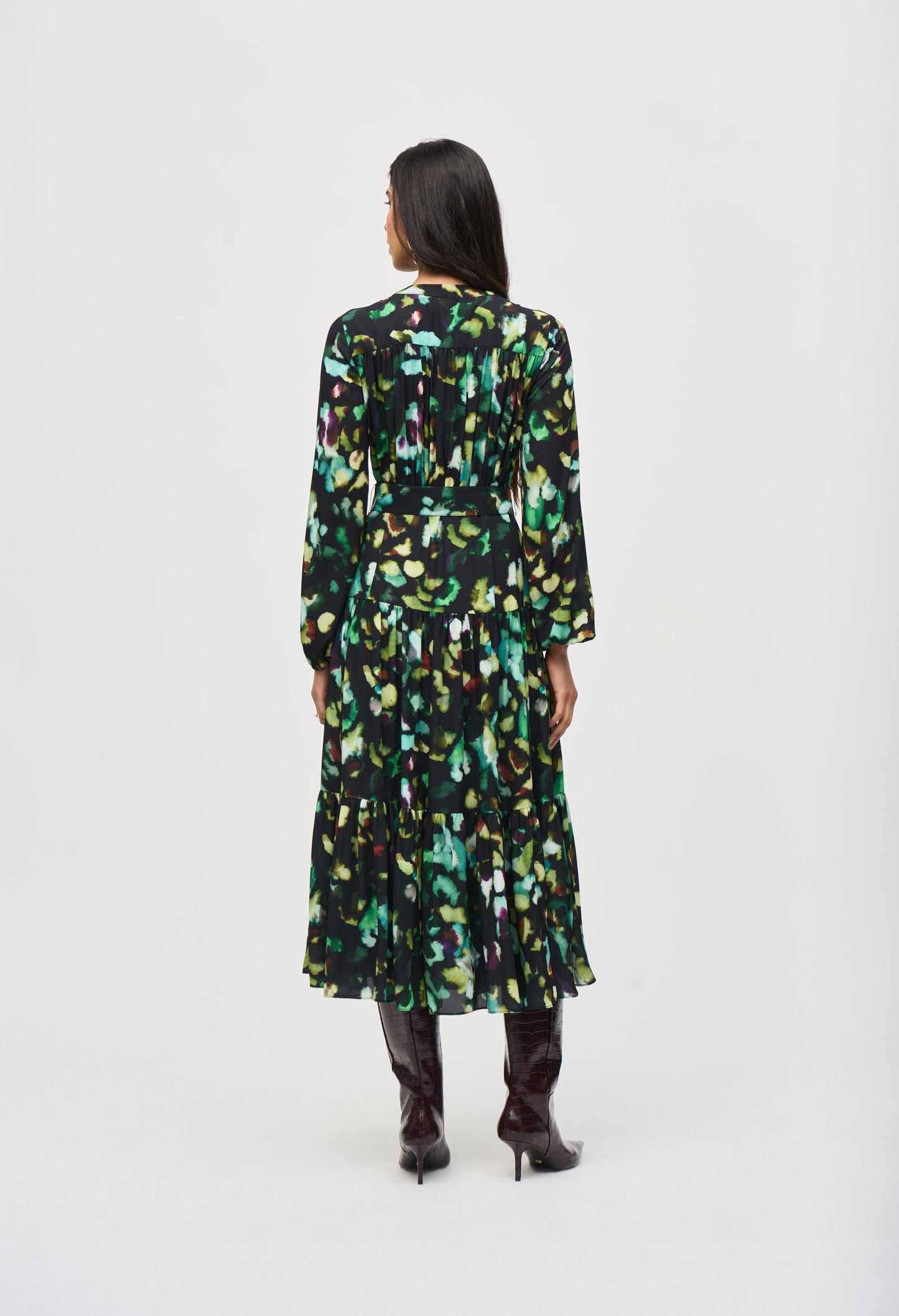 Abstract Bohemian Midi Dress