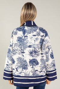 Eden Ornamental Jungle Print Quilted Jacket