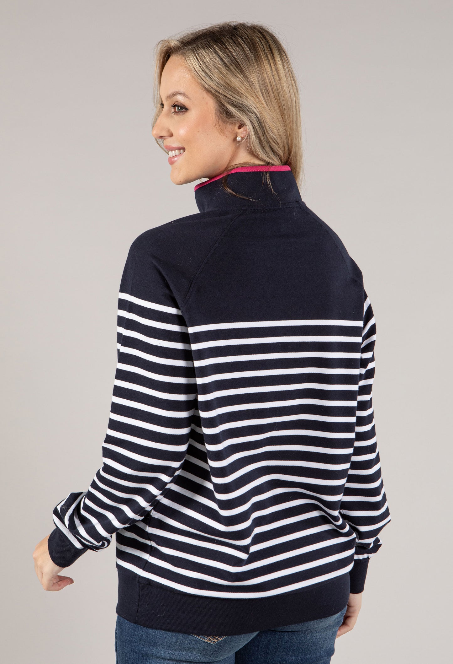 Striped Quarter Zip