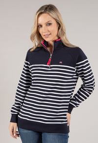 Striped Quarter Zip