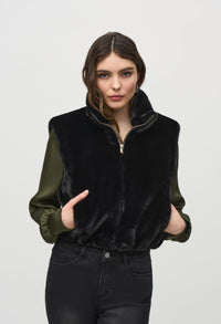 Sleeveless Faux Fur Jacket