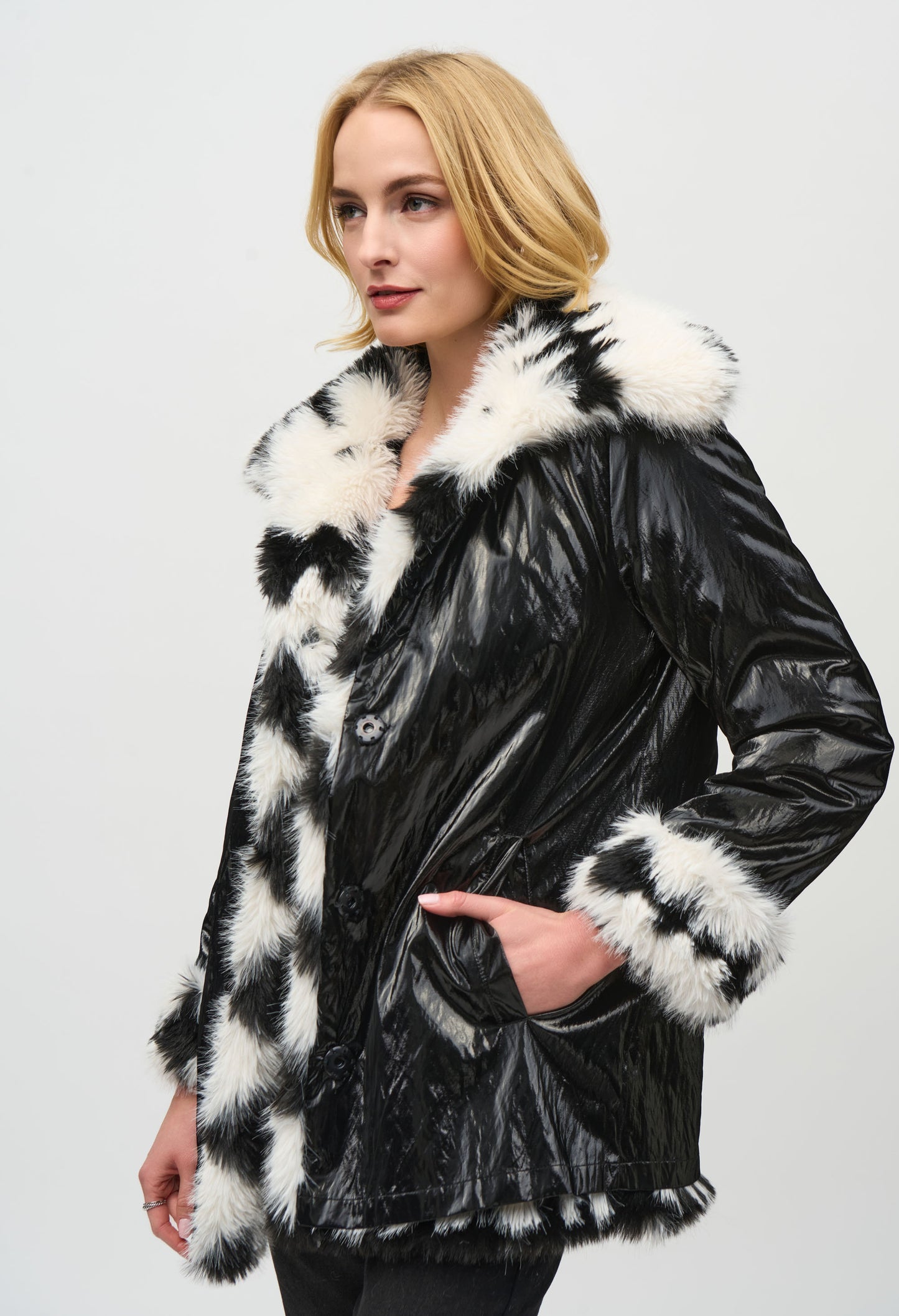 Faux Fur Collar Jacket