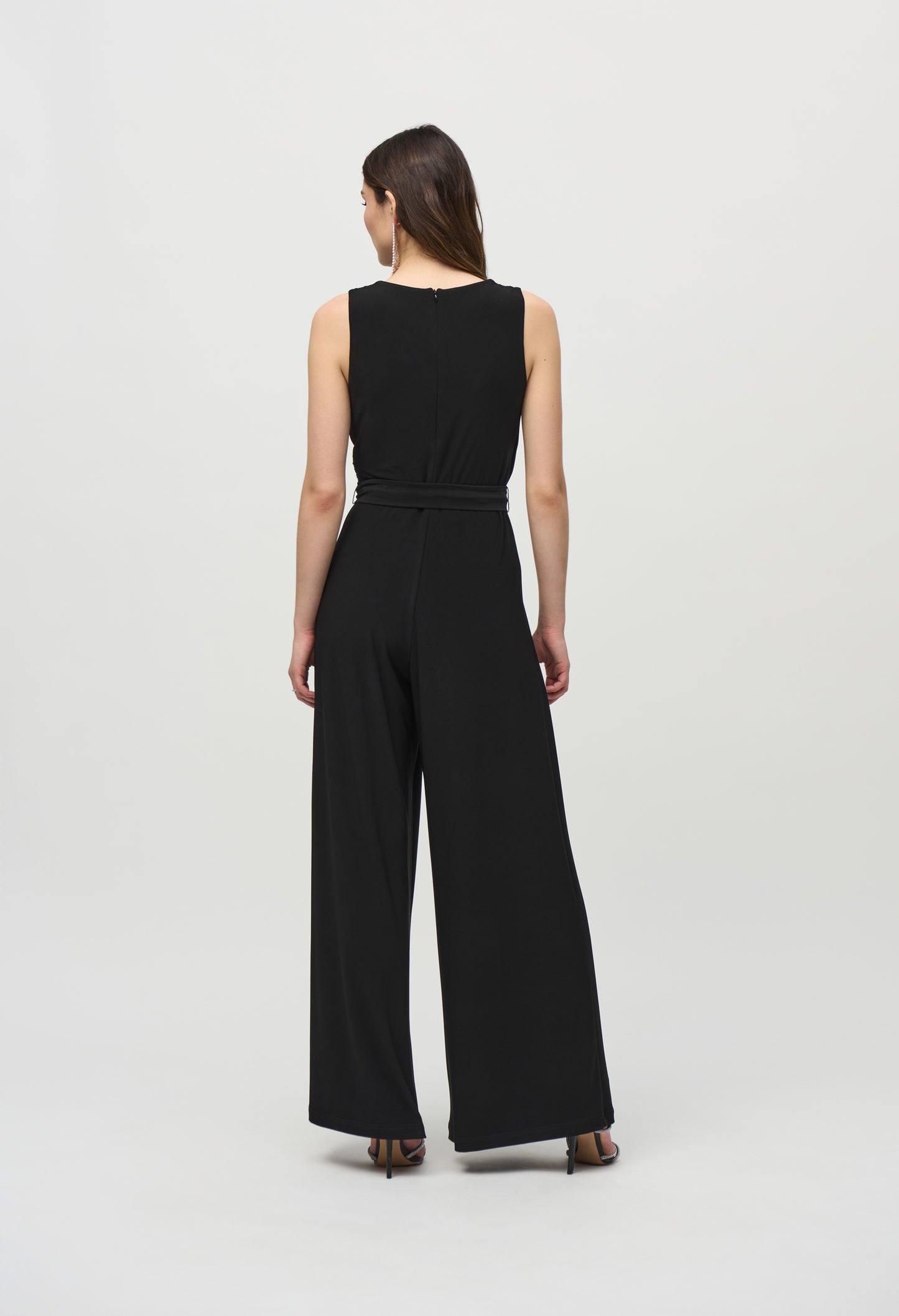 Belted V-neck Jumpsuit