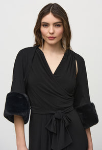 Cropped Fur Cuffs Shrug