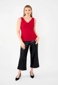 Cowl Neck Sleeveless Pullover