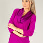 Regular Fit Hip-length Cowl Neck Long Sleeve