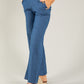 High Waist Button Detail Trousers