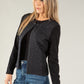 Textured Body Buttoned Jacket