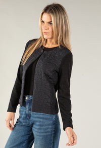 Textured Body Buttoned Jacket