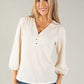 Textured V Neck Top