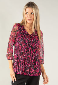 Rose Printed Lace Top