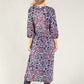 Abstract Print Knot Front Detail Dress