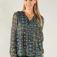 Kaleidoscope V Neck Top