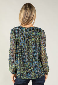 Kaleidoscope V Neck Top