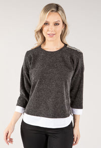 Sequin Ribbed Knit Two in One