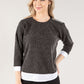 Sequin Ribbed Knit Two in One