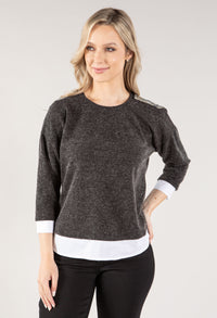 Sequin Ribbed Knit Two in One