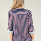 Striped V Neck Top