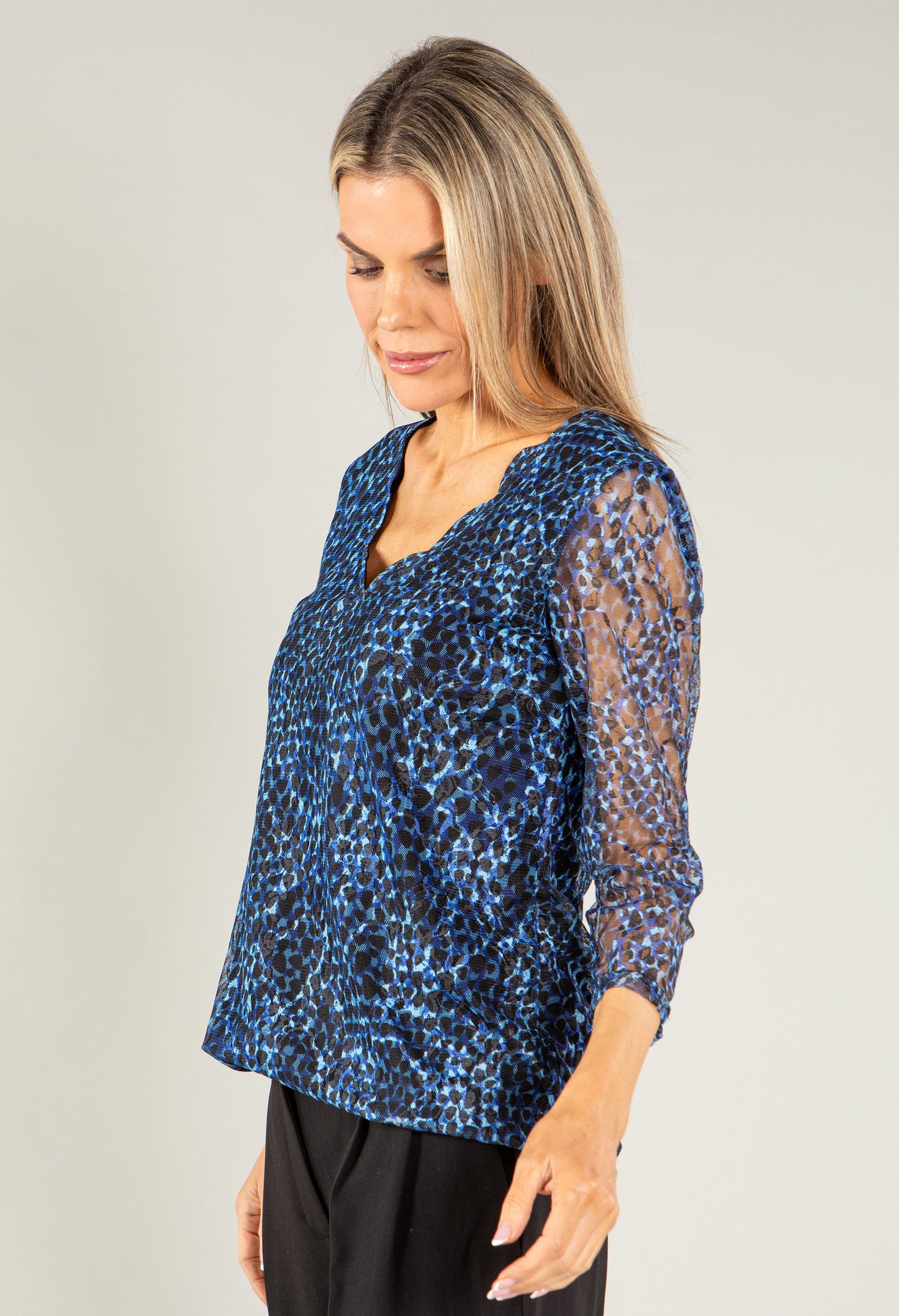 Printed Lace Top