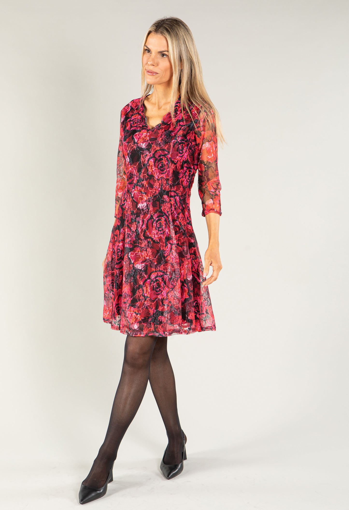 Printed Lace Dress