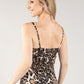 Leopard Print Lace Trim Cami