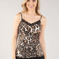 Leopard Print Lace Trim Cami