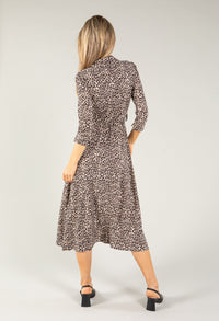 Mini Leopard Print Tie Waist Dress