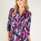 Mixed Print V Neckline Top