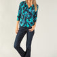 Mixed Print V Neckline Top