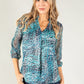 Abstract Print V Neckline Top