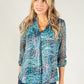 Abstract Print V Neckline Top