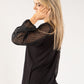 Textured Sheer Sleeve Top