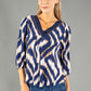 Patterned V Neck Top