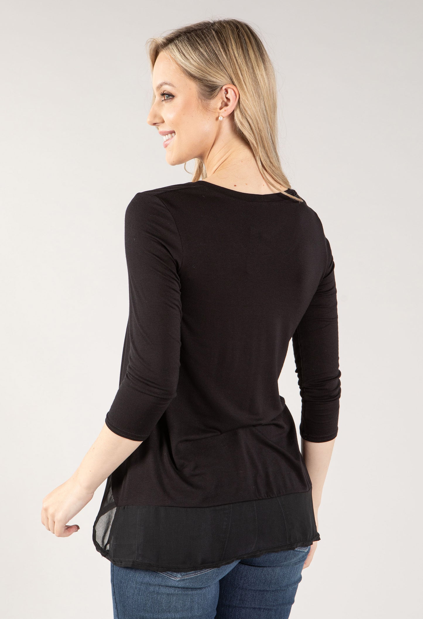 Long Sleeve Trim Top