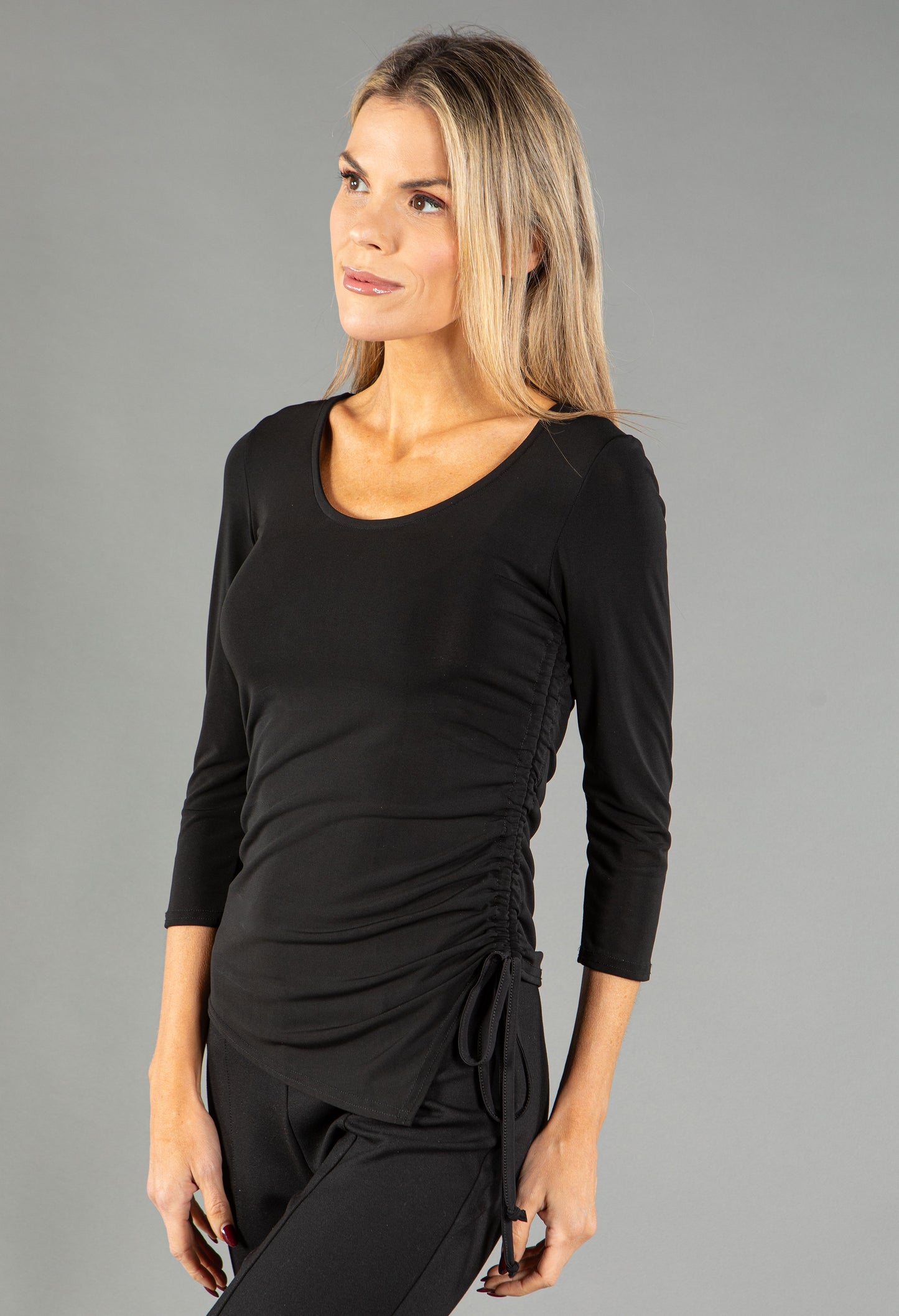 Ruched Side Slinky Top