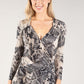 Snake Print V Neckline Top