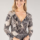 Snake Print V Neckline Top