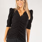 Lurex Ruched Front Top