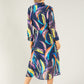 Abstract Shirt Style Woven Dress