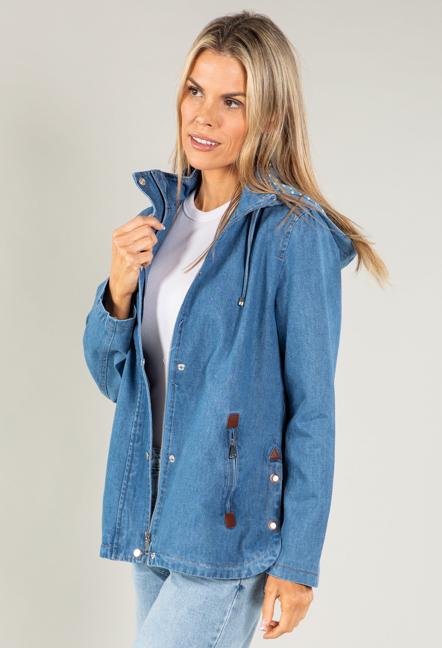 Denim Zip Up Jacket