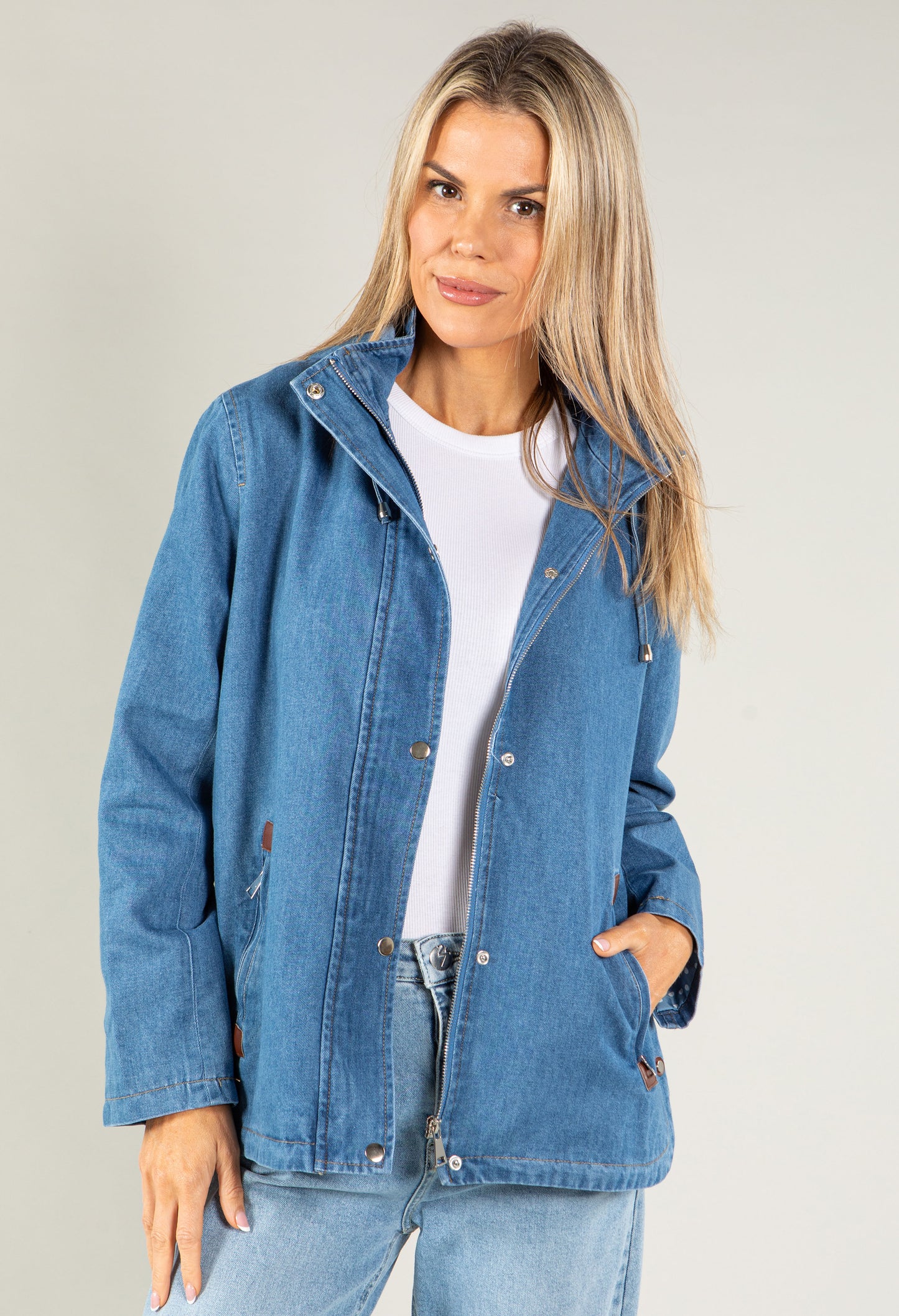 Denim Zip Up Jacket