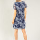 Lurex Floral Plisse Pleat Dress