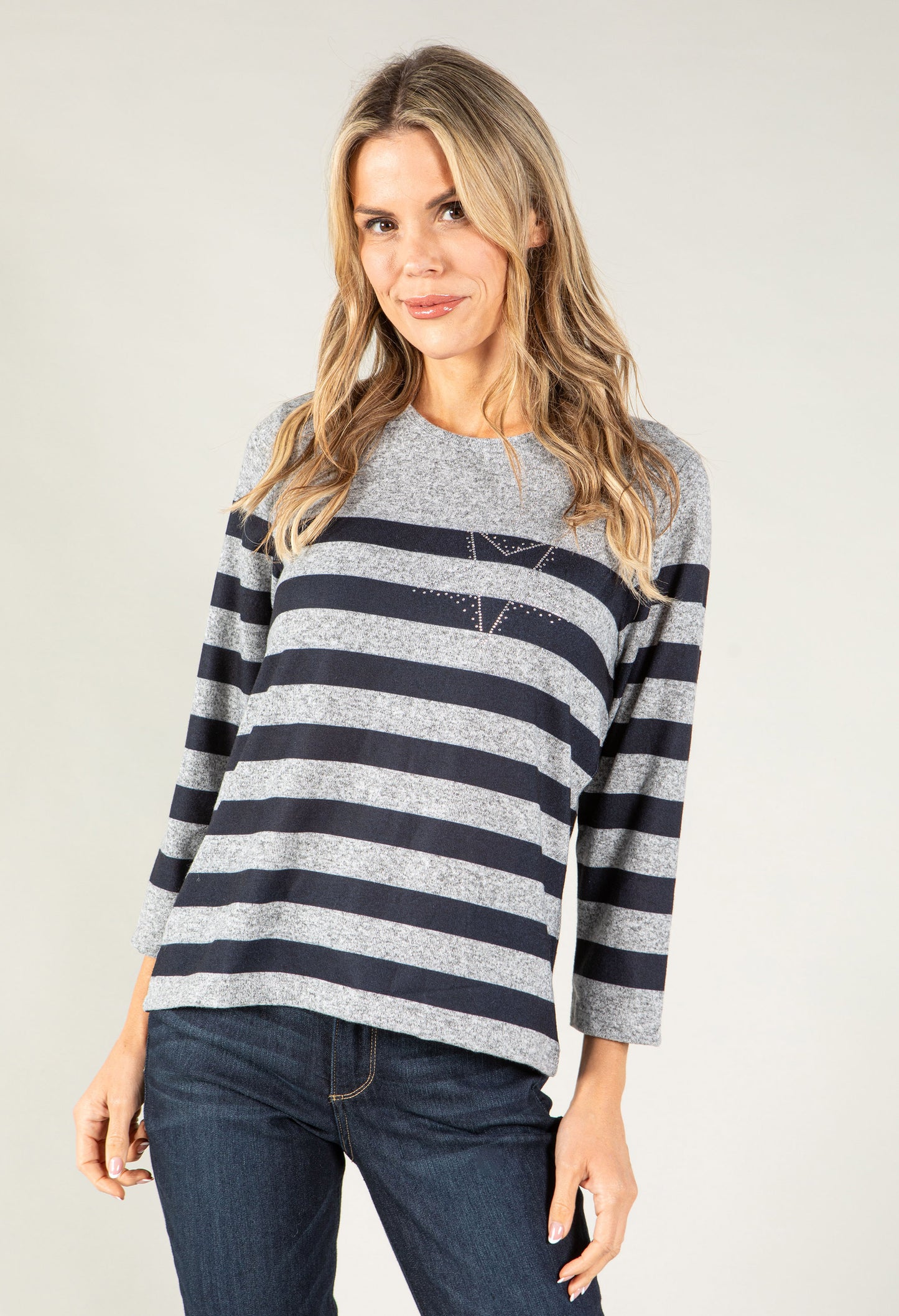 Striped Lux Touch Knit Pullover