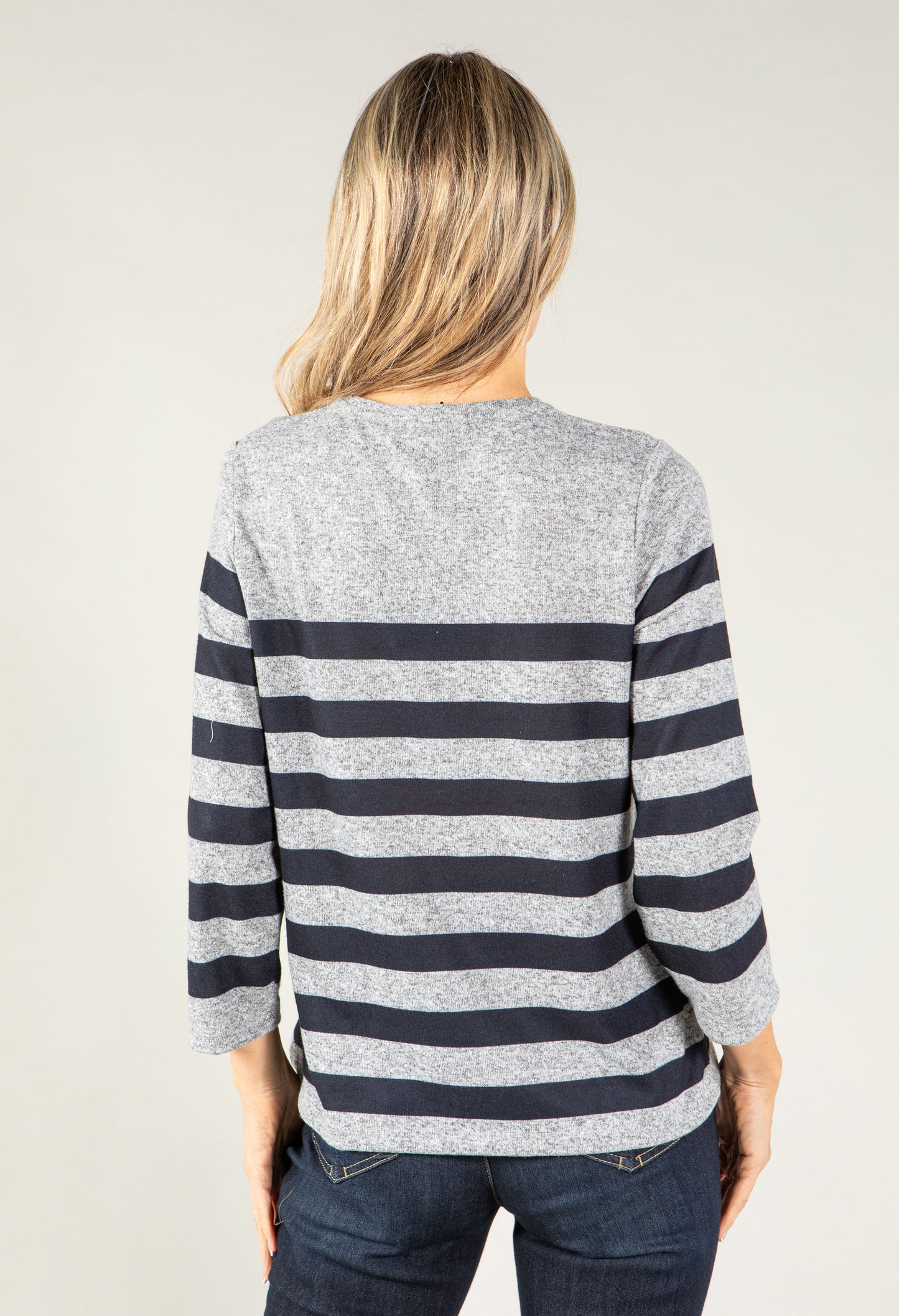 Striped Lux Touch Knit Pullover