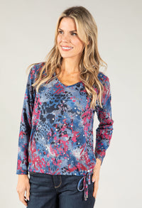 Floral Detail Lux Touch Pullover Knit